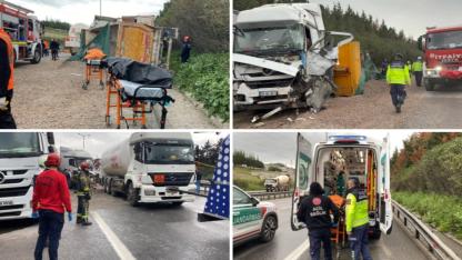 TEM'de zincirleme kaza: Ortalık can pazarına döndü!