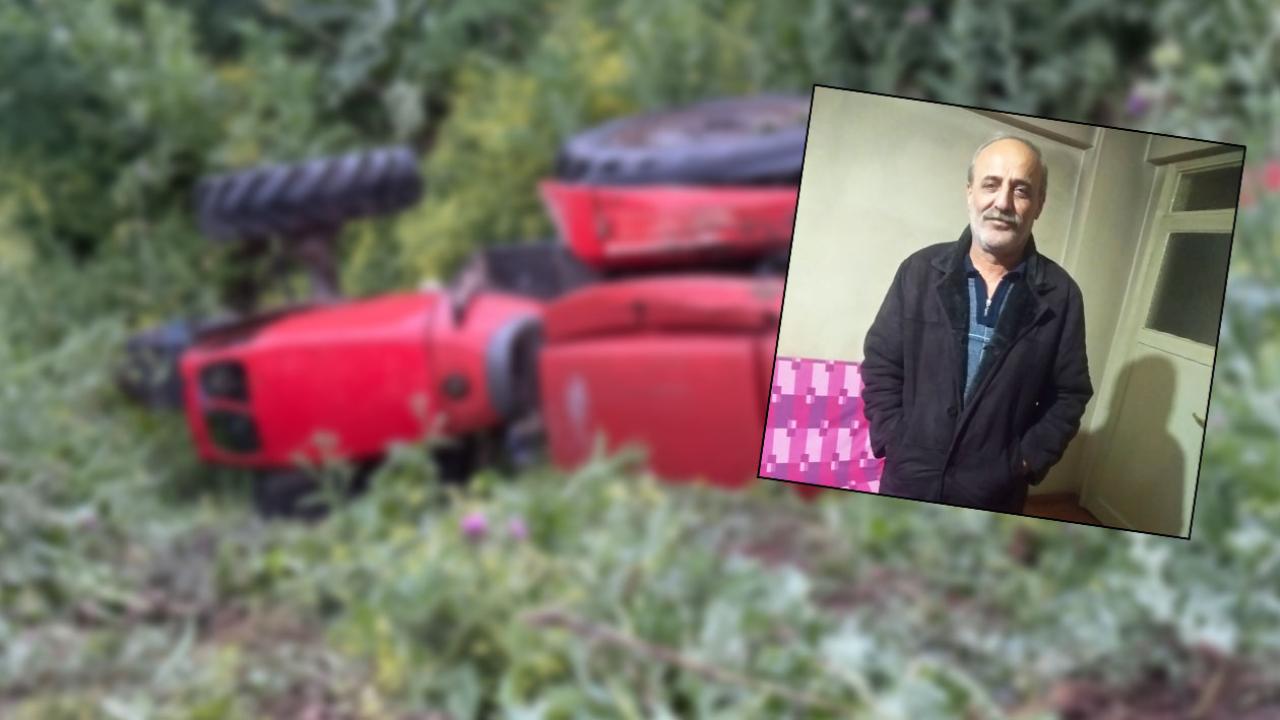 Devrilen traktörün sürücüsü fezi şekilde öldü!