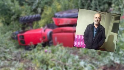 Devrilen traktörün sürücüsü feci şekilde öldü!