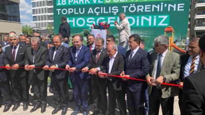 Erbakan da katıldı! Karaköprü'de 18 park ve 5 semt sahası açıldı!