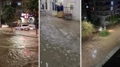 Siverek’te dolu ve sağanak hayatı felç etti!