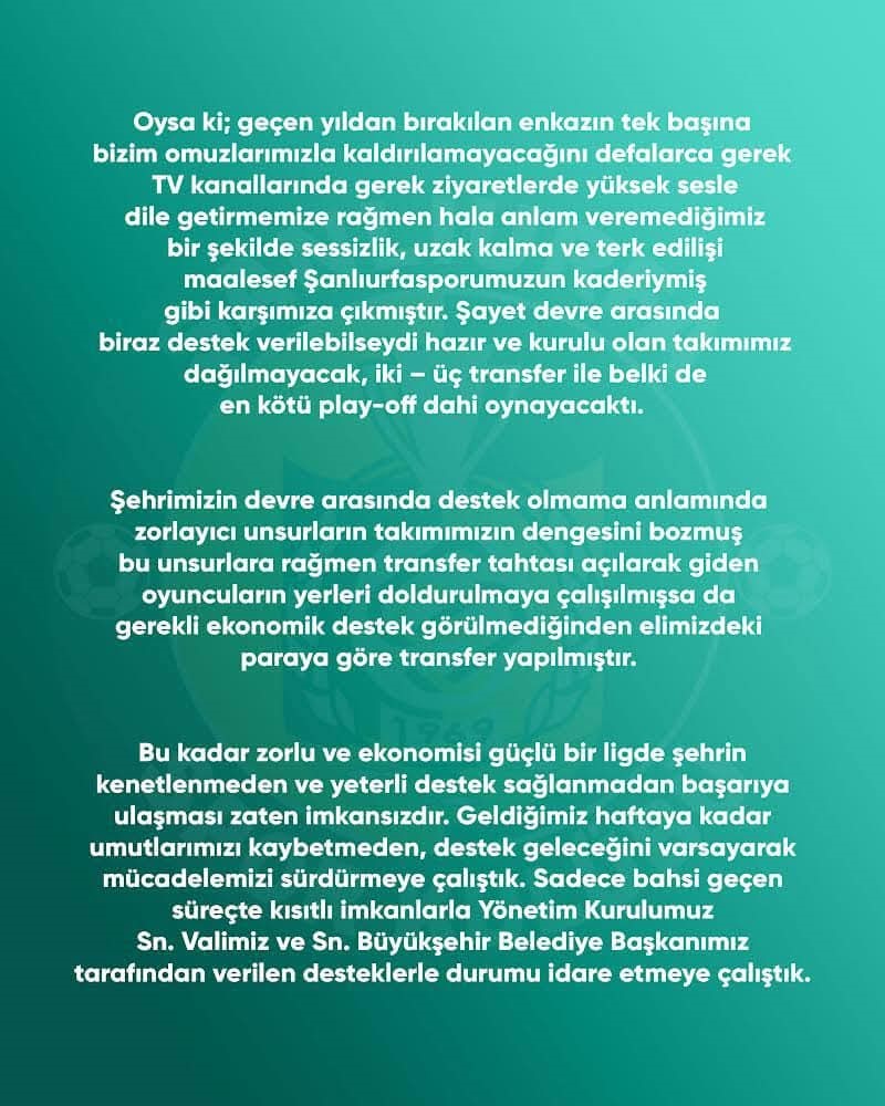 Son Dakika! Şanlıurfaspor Yönetimi İstifa Etti
