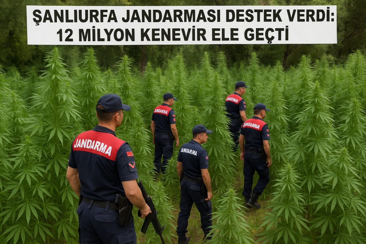 Urfa Jandarması Destek Verdi: 12 Milyon Kenevir Ele Geçti