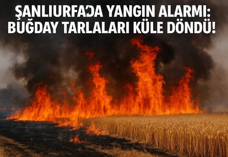 Şanlıurfa’da Yangın Alarmı: Buğday Tarlaları Küle Döndü!