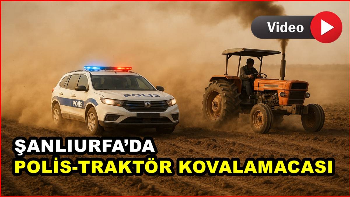 Şanlıurfa’da Polis-Traktör Kovalamacası Kamerada