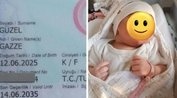 Türkiye’de Bir Bebek Artık “Gazze” Adını Taşıyor!