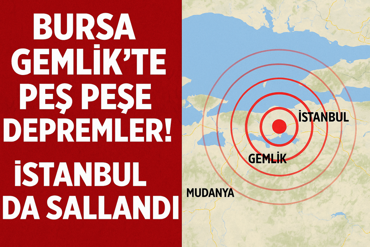 Bursa Gemlik'te Peş Peşe Depremler! İstanbul da Sallandı