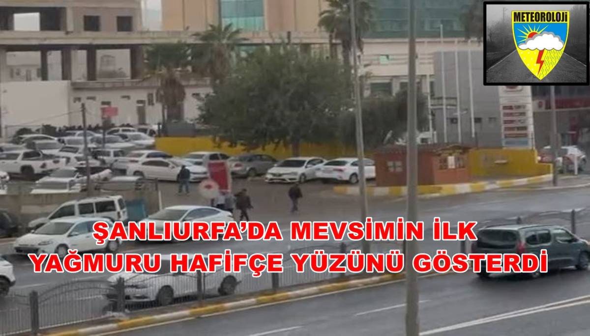 Şanlıurfa’da Mevsimin İlk Yağmuru Hafifçe Yüzünü Gösterdi