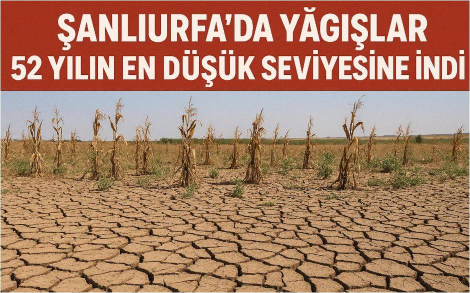 Şanlıurfa’da Yağışlar 52 Yılın En Düşük Seviyesine İndi