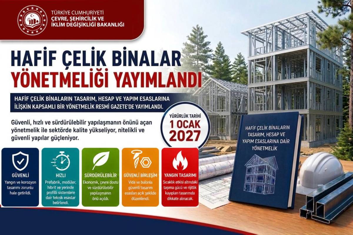 Hafif çelik binalarda yeni dönem: Resmi Gazete’de yayımlandı!