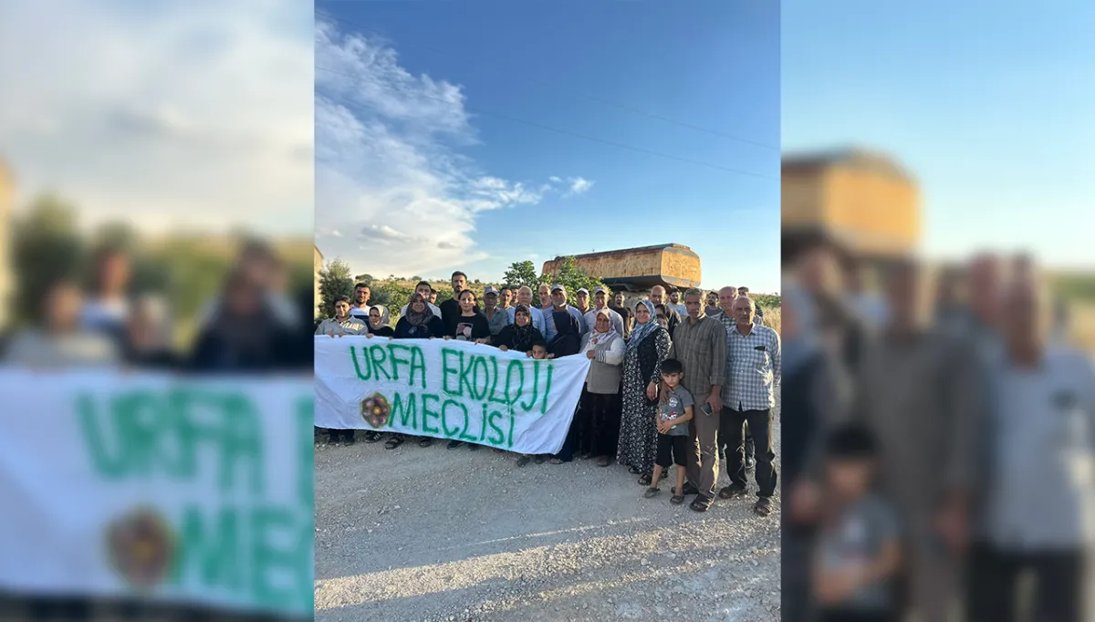 Urfa'da tarım alanına kurulan beton santrale tepki!