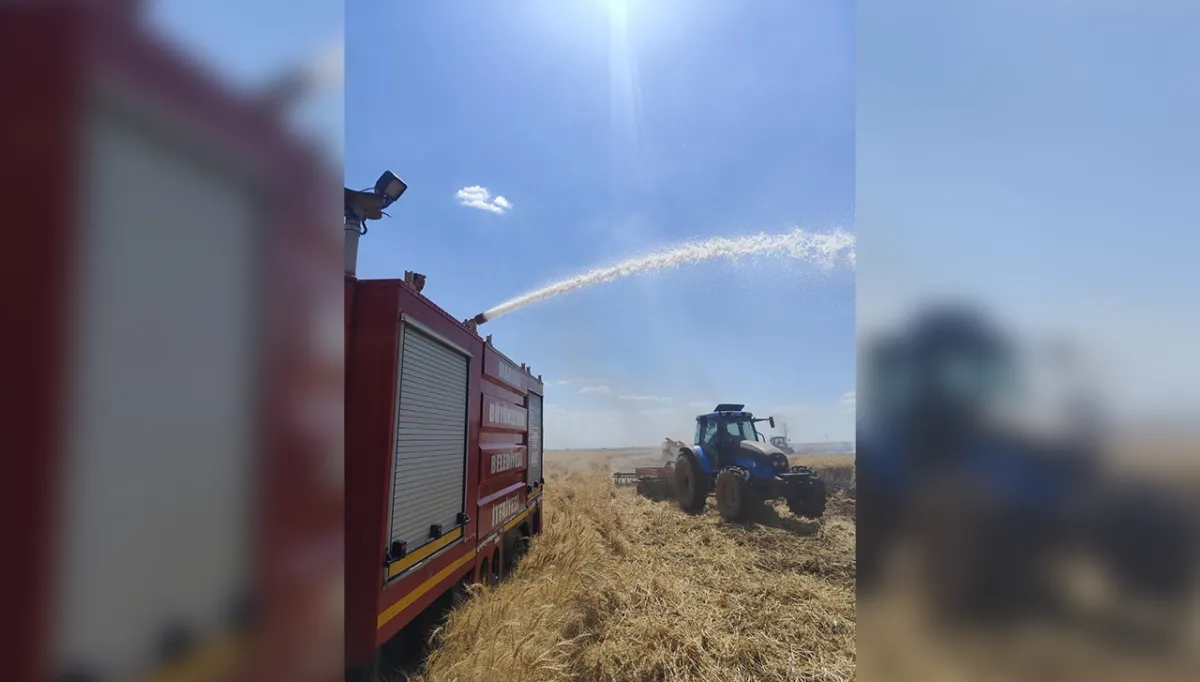 Buğday tarlası küle döndü!