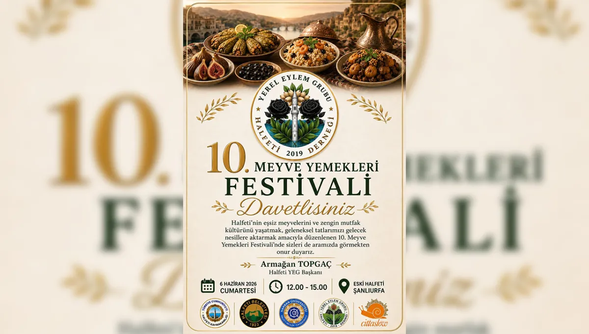 Halfeti’de 10. Meyve yemekleri festivali!