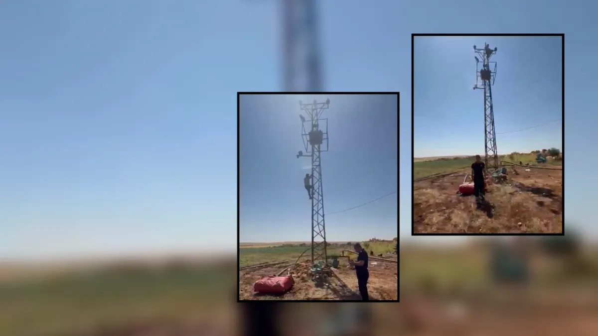 Urfa'da kaçak trafo eylemi: Canını hiçe sayarak direğe çıktı!