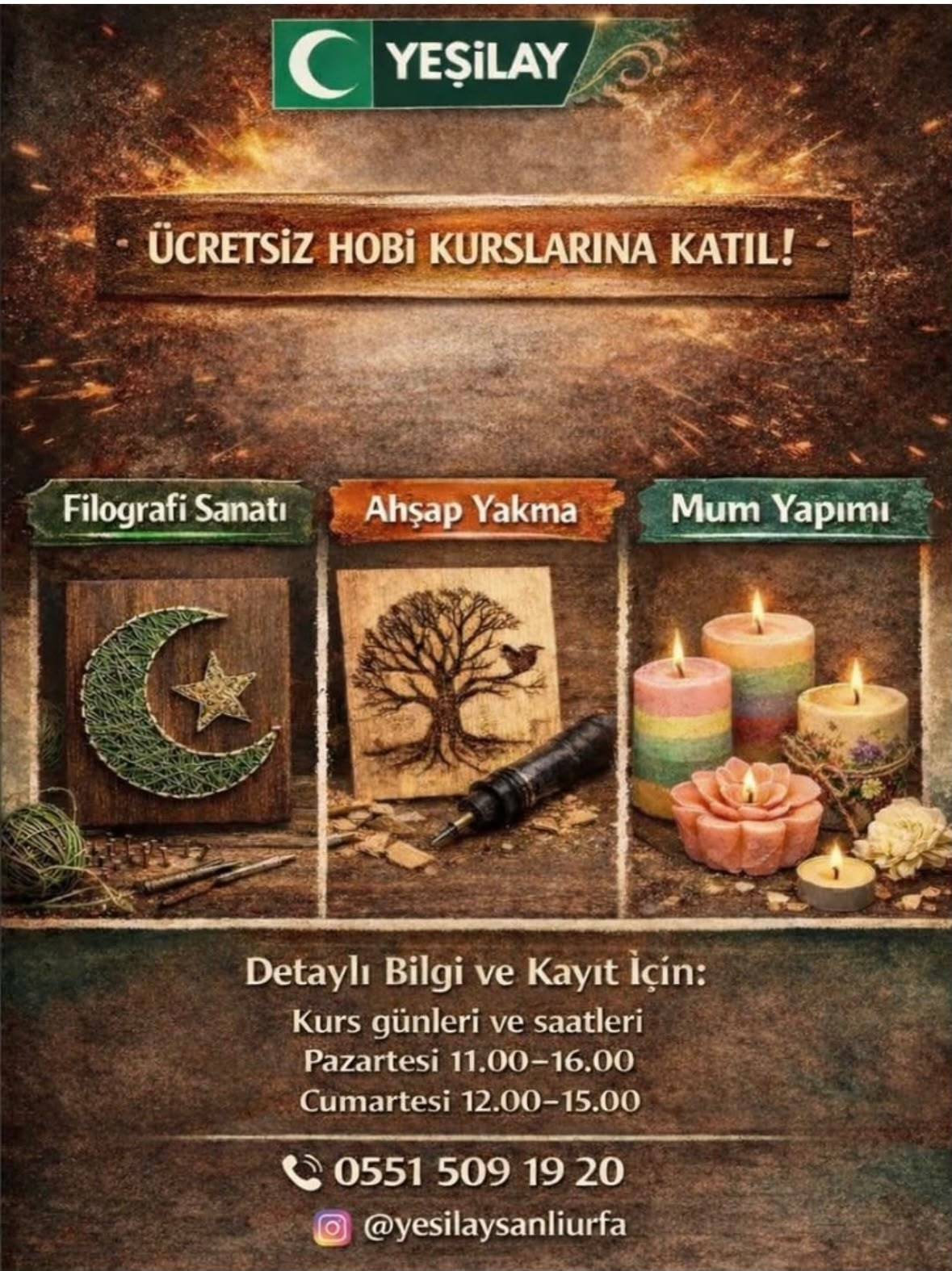 Yeşilay Şanlıurfa’dan ücretsiz yaz sanat kursları!