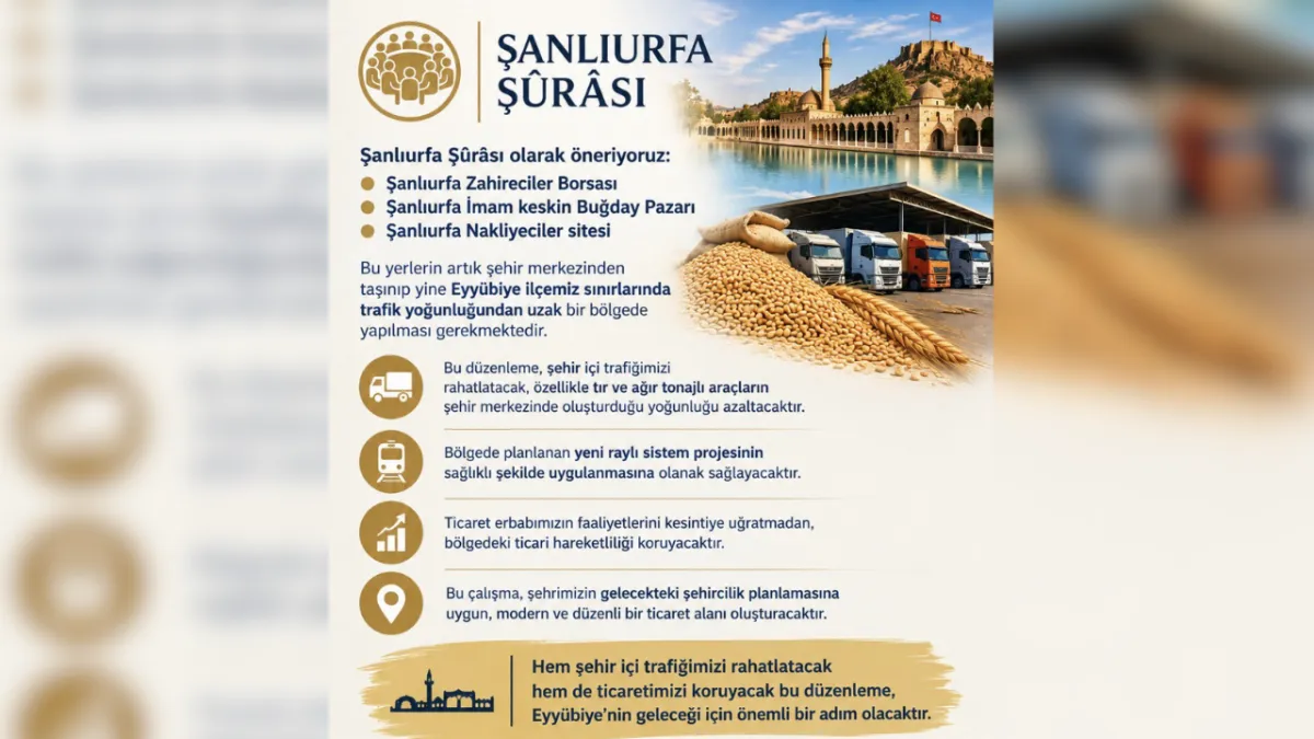 Şanlıurfa Şurası önerdi: “Şehir merkezinden taşınmalı”
