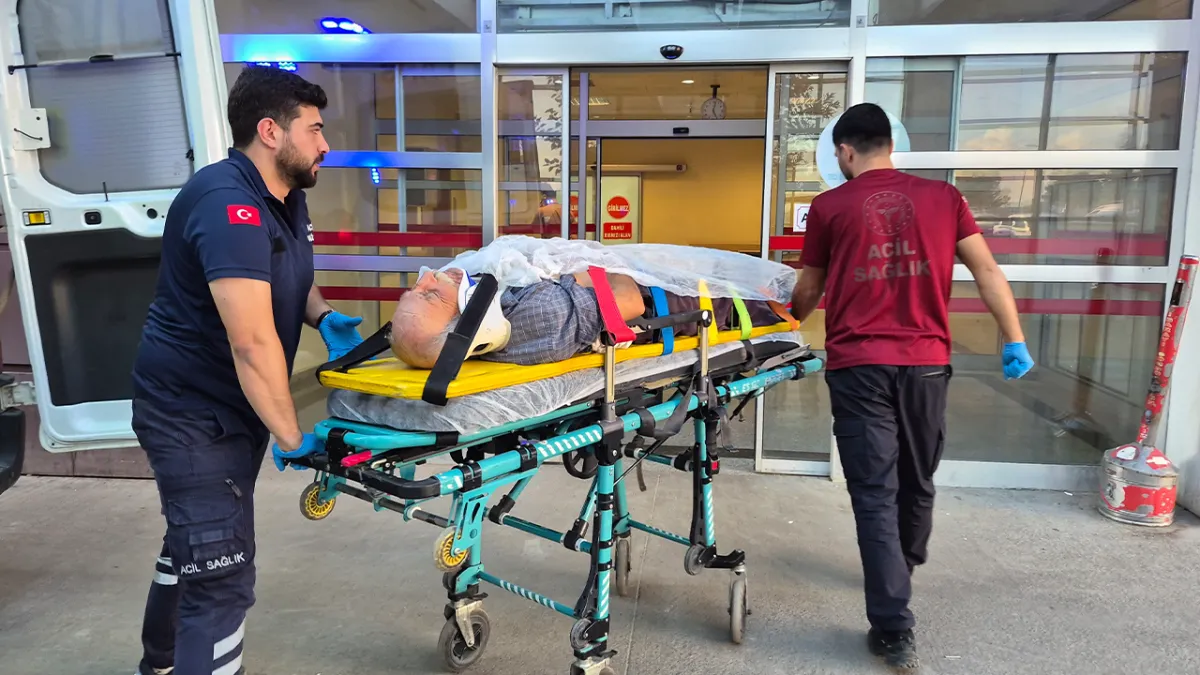 Ağaç keserken düştü: Hastaneye kaldırıldı!