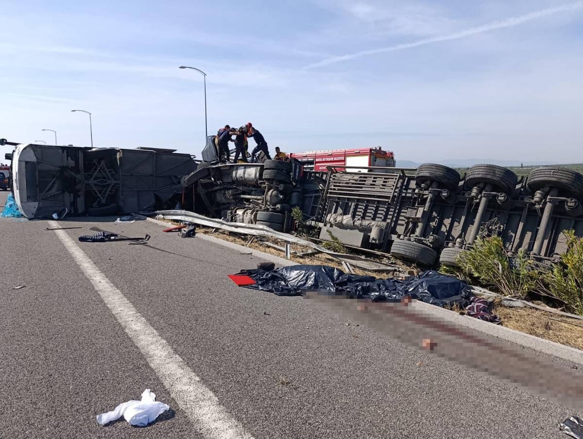 Manisa'da katliam gibi kaza