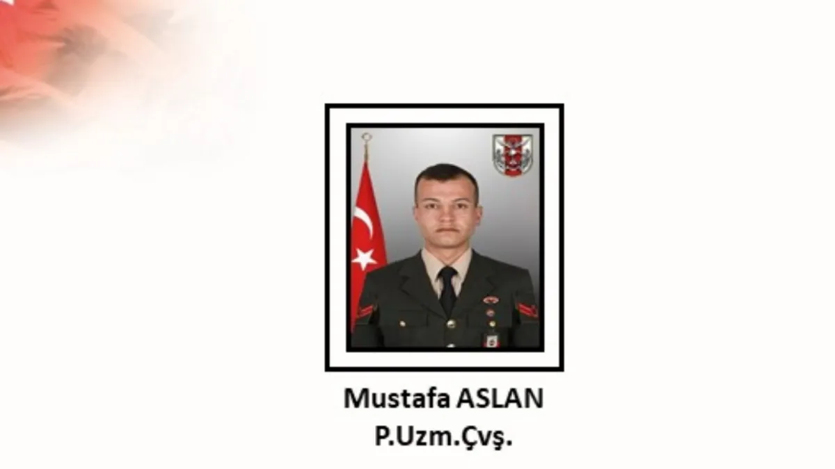 Pençe-Kilit Harekatı bölgesinden acı haber: Uzman Çavuş Mustafa Aslan şehit oldu